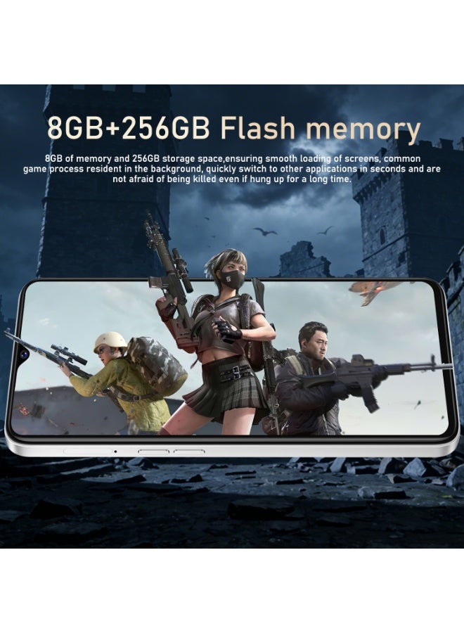 FUFFI هاتف M17 برو الذكي، شاشة 6.53 بوصة، 8+256 جيجابايت، كاميرا 24+48 ميجابكسل، بطارية 4000 مللي أمبير، هاتف محمول غير مقفل مدعوم من جوجل بلاي - برتقالي - Image 5