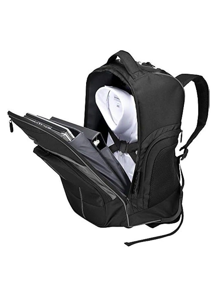 Targus 16 Inch Compact Rolling Backpack, Black - Wheeled Travel Bag, Fits Laptops Up to 16” and MacBook Pros up to 17” (TSB750US)  - Image 3