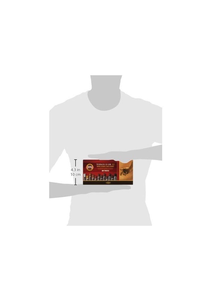 Koh-I-Noor TOISON D'OR 8522 Soft Pastel Pencils for Artists - Brown, Pack of 12 - Image 3