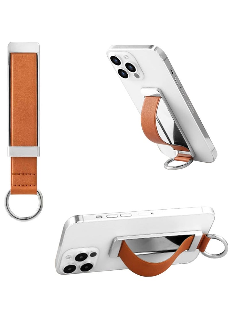 Zikra Phone Grip Love Handle Phone Grip Phone Grips for Back of Phone Phone Finger Holder Phone Accessories Grip Phone Kickstand Phone Loop Strap with Most Smartphones Brown - Image 1