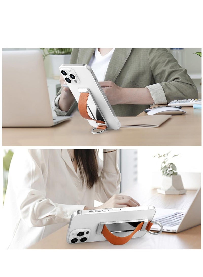 Zikra Phone Grip Love Handle Phone Grip Phone Grips for Back of Phone Phone Finger Holder Phone Accessories Grip Phone Kickstand Phone Loop Strap with Most Smartphones Brown - Image 2