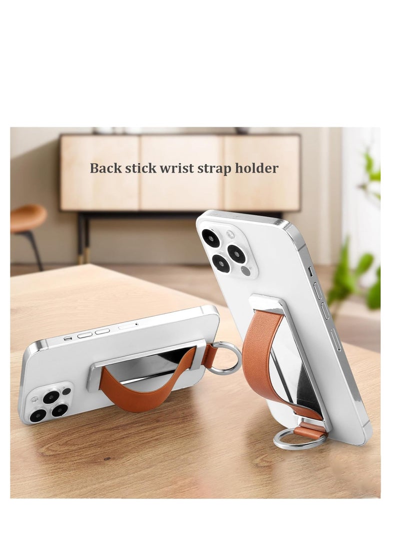 Zikra Phone Grip Love Handle Phone Grip Phone Grips for Back of Phone Phone Finger Holder Phone Accessories Grip Phone Kickstand Phone Loop Strap with Most Smartphones Brown - Image 4