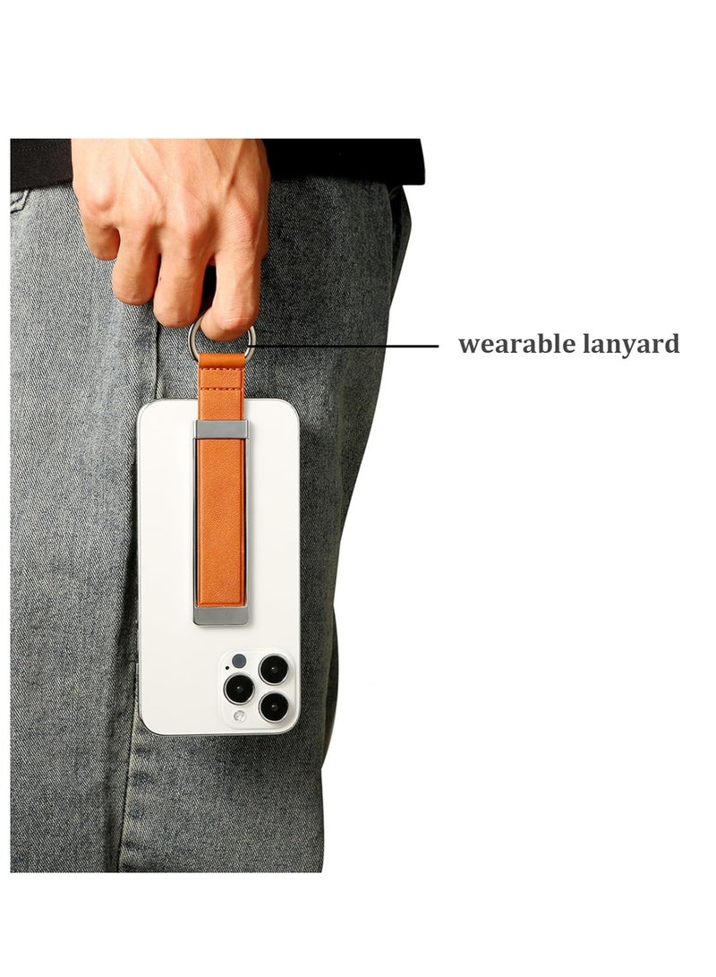 Zikra Phone Grip Love Handle Phone Grip Phone Grips for Back of Phone Phone Finger Holder Phone Accessories Grip Phone Kickstand Phone Loop Strap with Most Smartphones Brown - Image 5