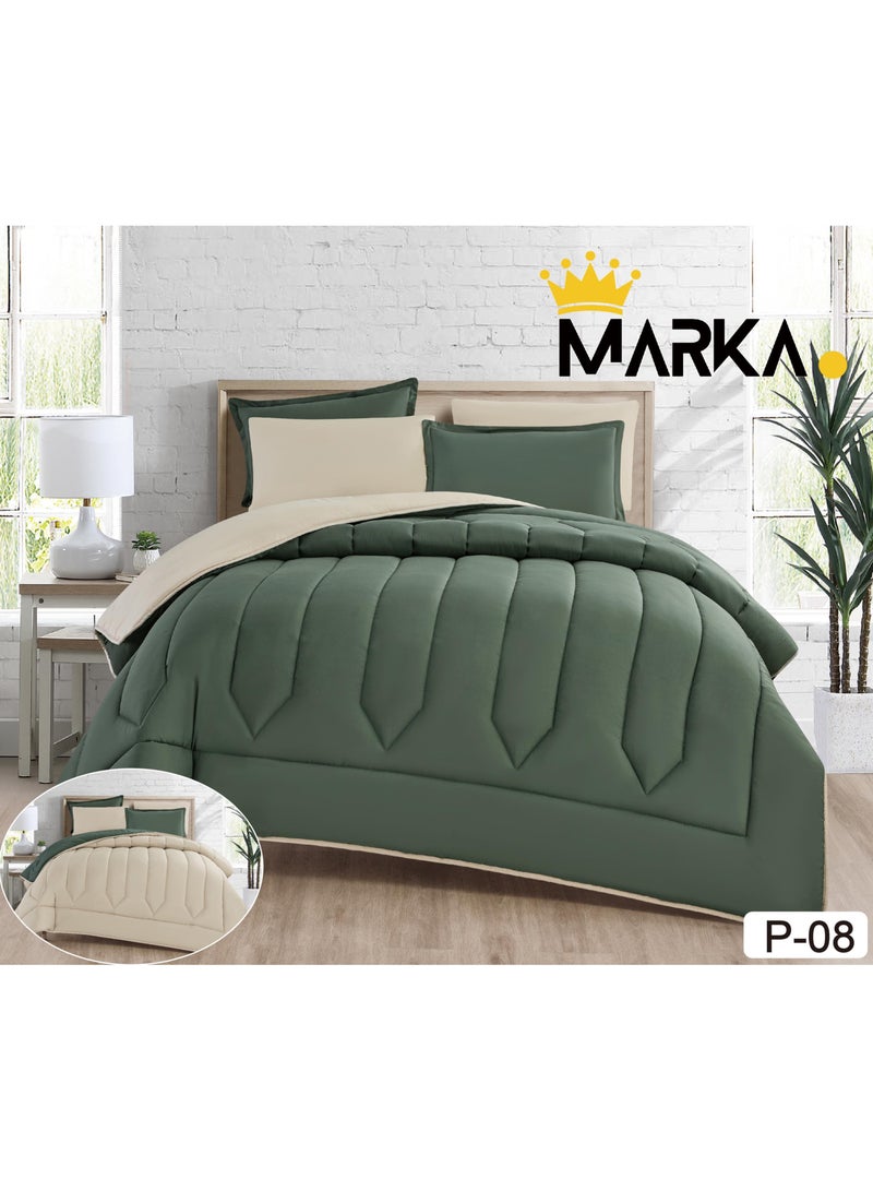 ماركه  طقم لحاف مفرش سرير نفرين فندقي ذو طابع وجهين ليضيف الجمال الى ديكور غرفتك - Image 1