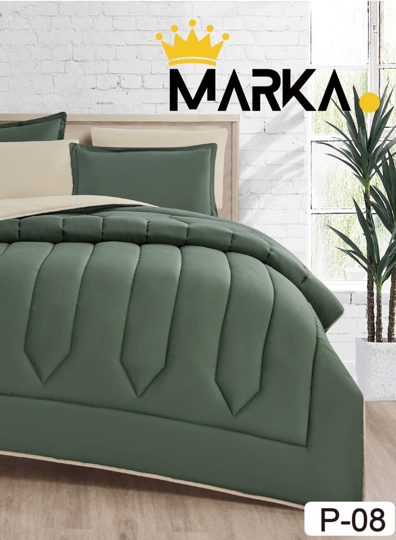 ماركه  طقم لحاف مفرش سرير نفرين فندقي ذو طابع وجهين ليضيف الجمال الى ديكور غرفتك - Image 2