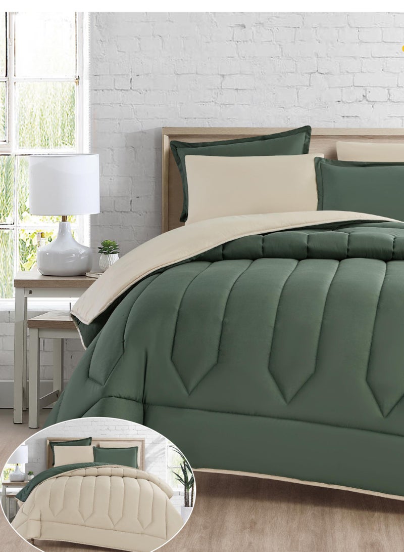 ماركه  طقم لحاف مفرش سرير نفرين فندقي ذو طابع وجهين ليضيف الجمال الى ديكور غرفتك - Image 3