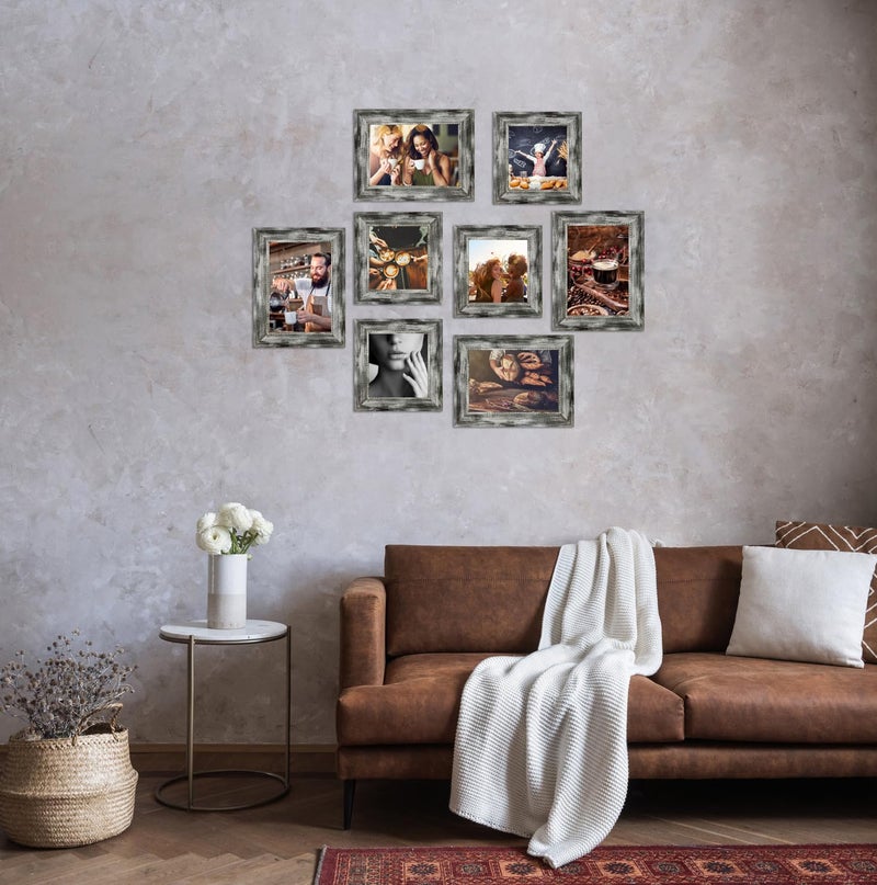 TKYGU 4x6 Picture Frames Set of 4 Vintage Photo Frame, Rustic Retro Photo Frame with Real Glass,Decorative Art Wall Mount and Tabletop Display Family Friends Wedding Gift - Image 4