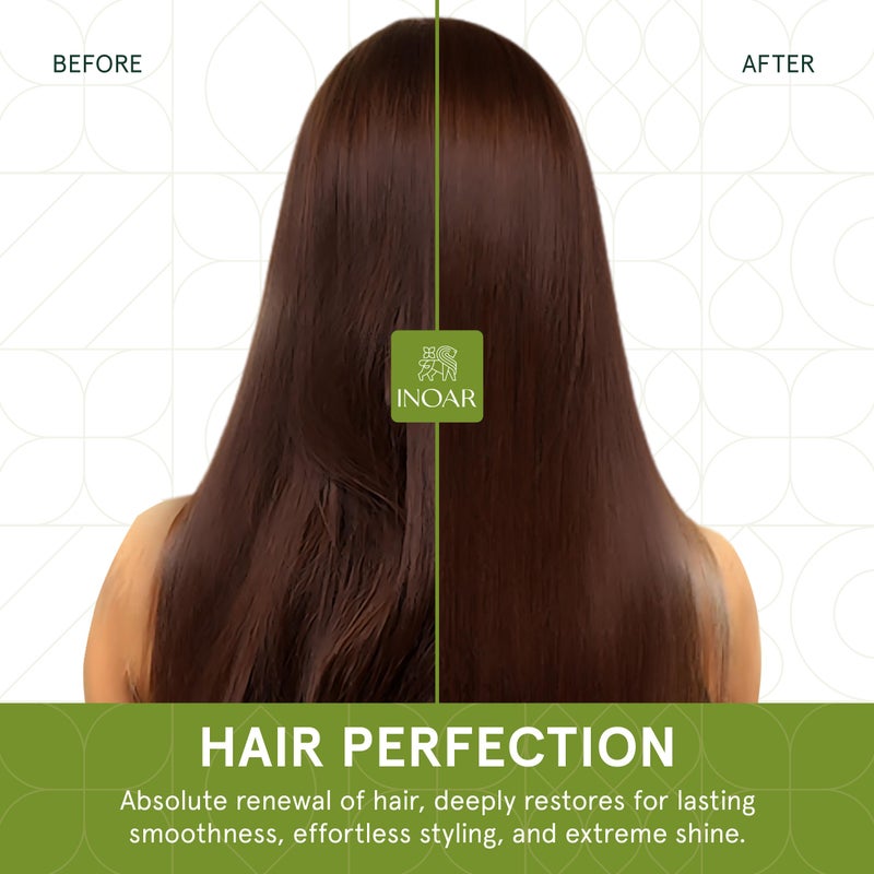Inoar Cicatrifios Shampoo & Conditioner Renewal Haircare Duo with RejuComplex3 & Argan Oil, 250ml Each - Image 4