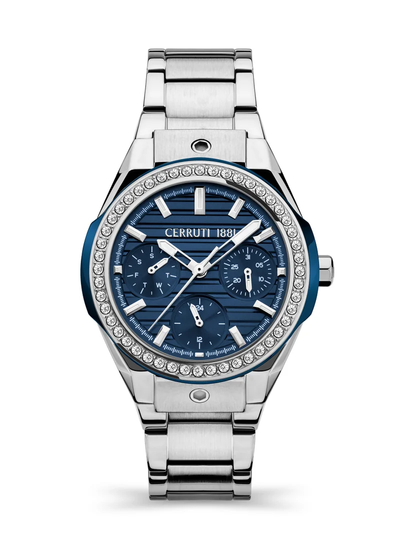 شيروتي 1881 CERRUTI 1881 Ruscello Dark Blue Dial Watch for Women with Stainless Steel Metal Band - CIWLK2113901