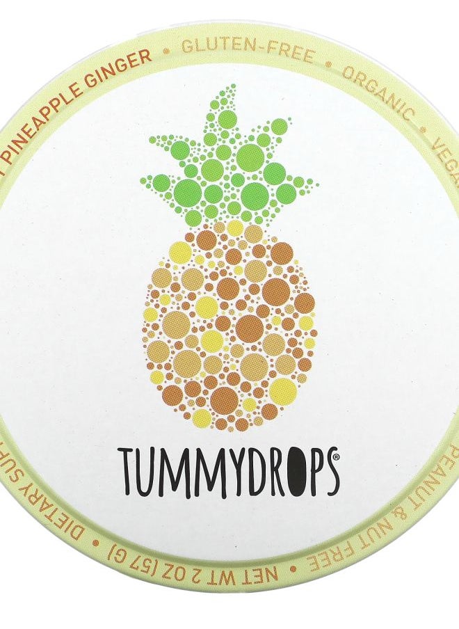 TUMMYDROPS Juicy Pineapple Ginger Drops 18 Drops 
