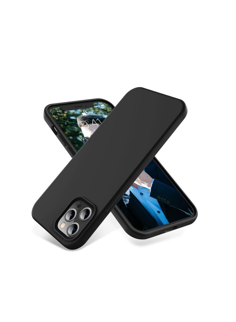 Compatible with iPhone 12 Pro Max Case 6.7 inch(2020),[Silky and Soft Touch Series] Premium Soft Liquid Silicone Rubber Full-Body Protective Bumper Case for iPhone 12 Pro Max (Black)  - Image 3