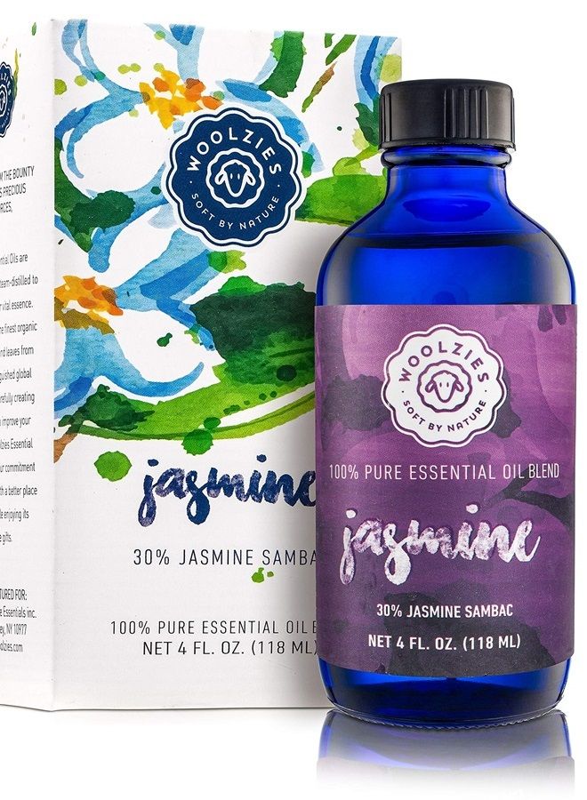 Woolzies Jasmine Essential Oil Blend 4 Fl Oz| Natural Therapeutic Grade | for Diffusion/Internal/Topical - Image 1