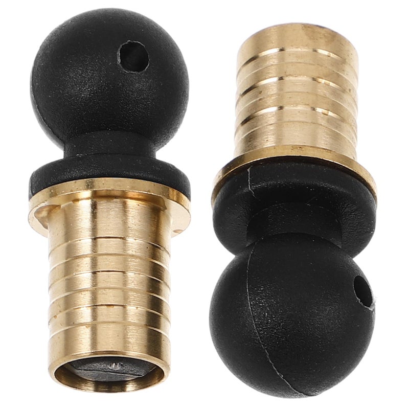 Brass Mouth Gourd Wine Bottle Stoppers 2 Pack 12mm Reusable DIY Home Bar Accessories - Image 2