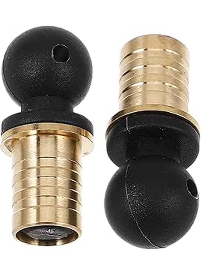 Brass Mouth Gourd Wine Bottle Stoppers 2 Pack 12mm Reusable DIY Home Bar Accessories - Image 1