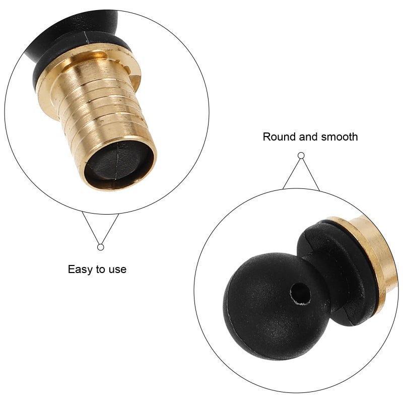 Brass Mouth Gourd Wine Bottle Stoppers 2 Pack 12mm Reusable DIY Home Bar Accessories - Image 4