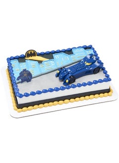 Batman™ Into Action Decoset®, Batman Cake Topper, Batmobile And Batman Pics 3Piece Set