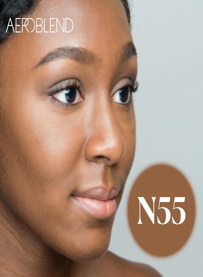 AEROBLEND Airbrush Foundation Makeup (N55) Professional, Water-Based, Buildable, Long-wearing, For all skin types, 1 oz - Image 5