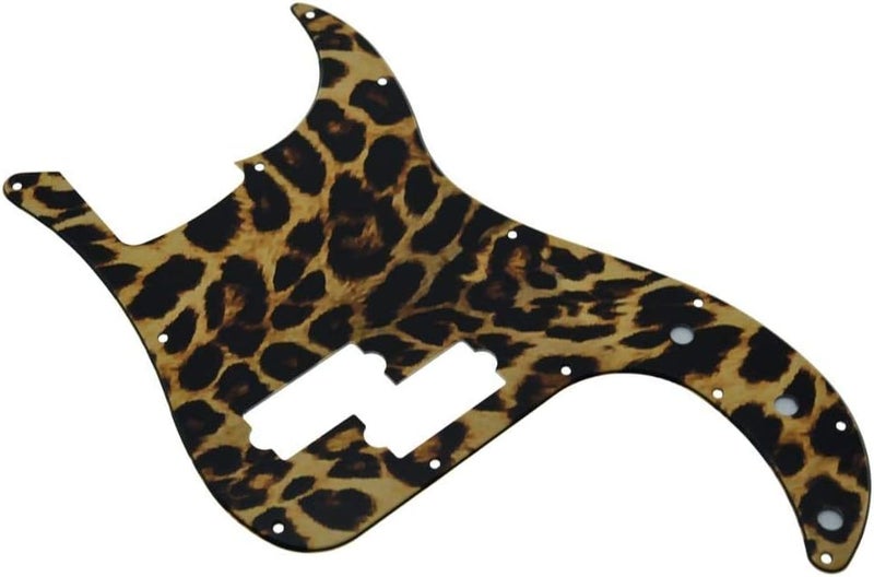 KAISH 13 Hole 3D Printed Plastic P Bass Pickguard Bass Scratch Plate PB Pick Guard for USA/Mexico Precision P Bass Leopard Stripe - Image 1