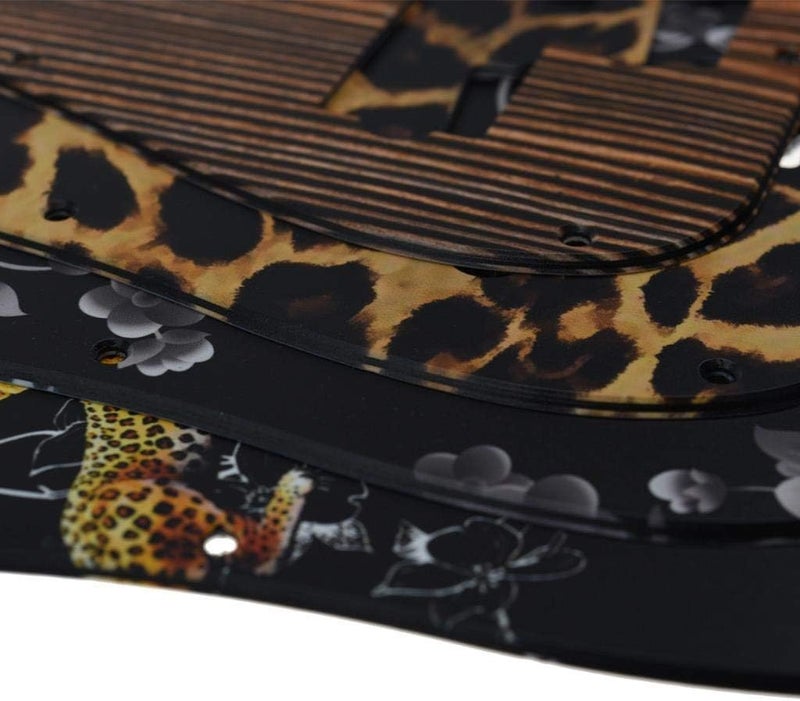 KAISH 13 Hole 3D Printed Plastic P Bass Pickguard Bass Scratch Plate PB Pick Guard for USA/Mexico Precision P Bass Leopard Stripe - Image 4