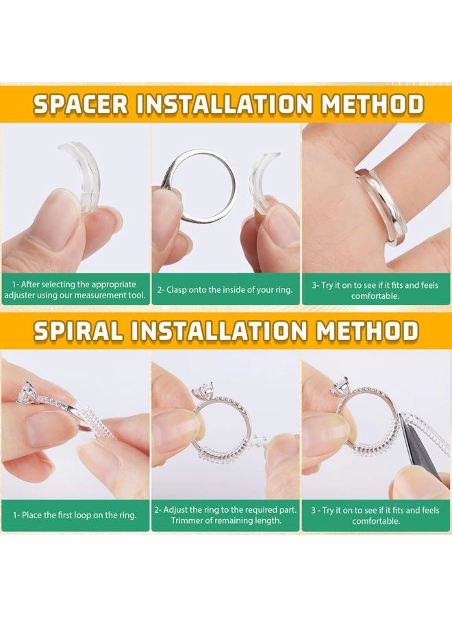 Coopache Ring Sizers for Loose Rings, 14 Pack Invisible Ring Size Adjuster Silicone, Ring Guards Spacer Tightener Resizer Fitter for Women Men, Make Ring Smaller Without Resizing Thick Band (Transparent-14PCS) - Image 5