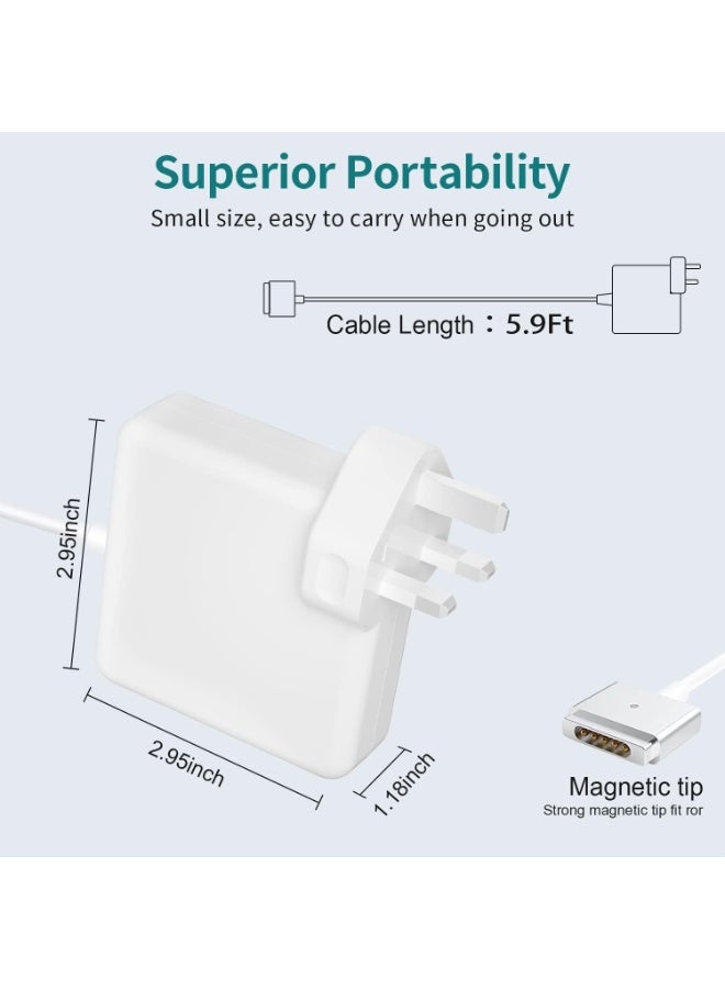 85W Replacement Charger 85W T-Tip power adapter compatible with MacBook Pro 13-inch, 15-inch, and 17-inch Mac Book Air models 11-inch and 13-inch. Released Models in 2012, 2013, 2014, and 2015 - Image 2