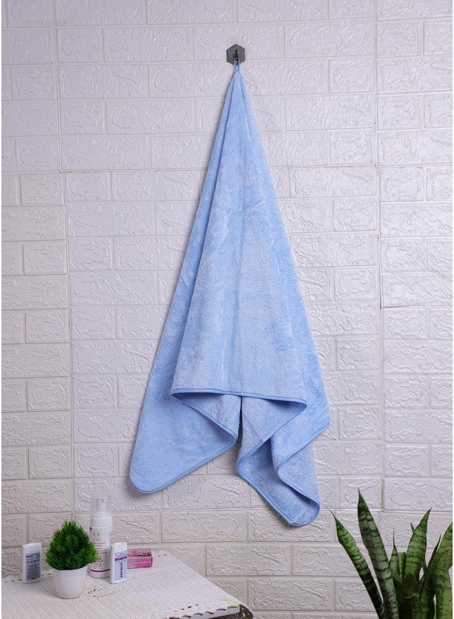 Krujyam Microfiber Large Bath Towels | (70x140) Extra Soft Plush & Quick Dry High Absorbency with Large Size Towels for Bathing (Sky Blue) - Image 2