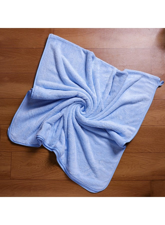 Krujyam Microfiber Large Bath Towels | (70x140) Extra Soft Plush & Quick Dry High Absorbency with Large Size Towels for Bathing (Sky Blue) - Image 3