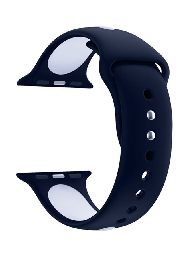 HuHa Replacement Strap Watchband For Apple Watch Series 7 45mm / 6 / SE / 5 / 4 44mm / 3 / 2 / 1 42mm Navy - Image 1