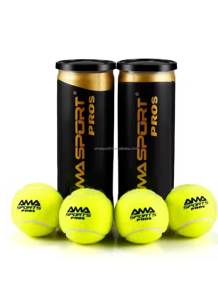 AMA SPORT Tennis Balls Set of 3 Balls Tennis and Cricket Balls Ground Tennis Ball Tennis Ball with 45% Wool Content Table Tennis Ball Paddle Training Balls Tennis Balls Set Tennis Balls for Training Tennis Ball for Sports Sports Ball for Women. - Image 1