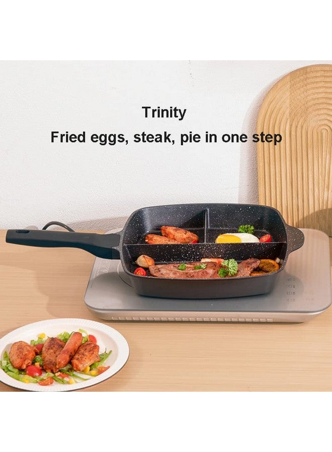 ONCARNIVAL 3-in-1 Non Stick Frying pan Crepe Maker pan Cooking Wok Pot (Black) - Image 2