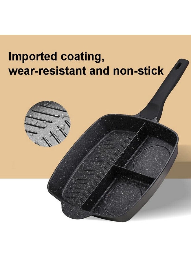 ONCARNIVAL 3-in-1 Non Stick Frying pan Crepe Maker pan Cooking Wok Pot (Black) - Image 3