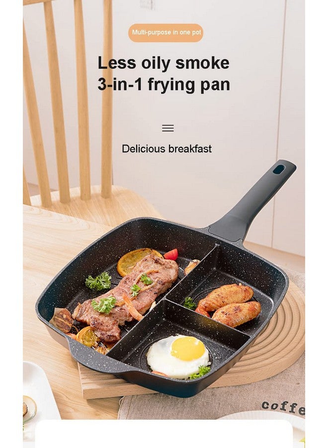 ONCARNIVAL 3-in-1 Non Stick Frying pan Crepe Maker pan Cooking Wok Pot (Black) - Image 4
