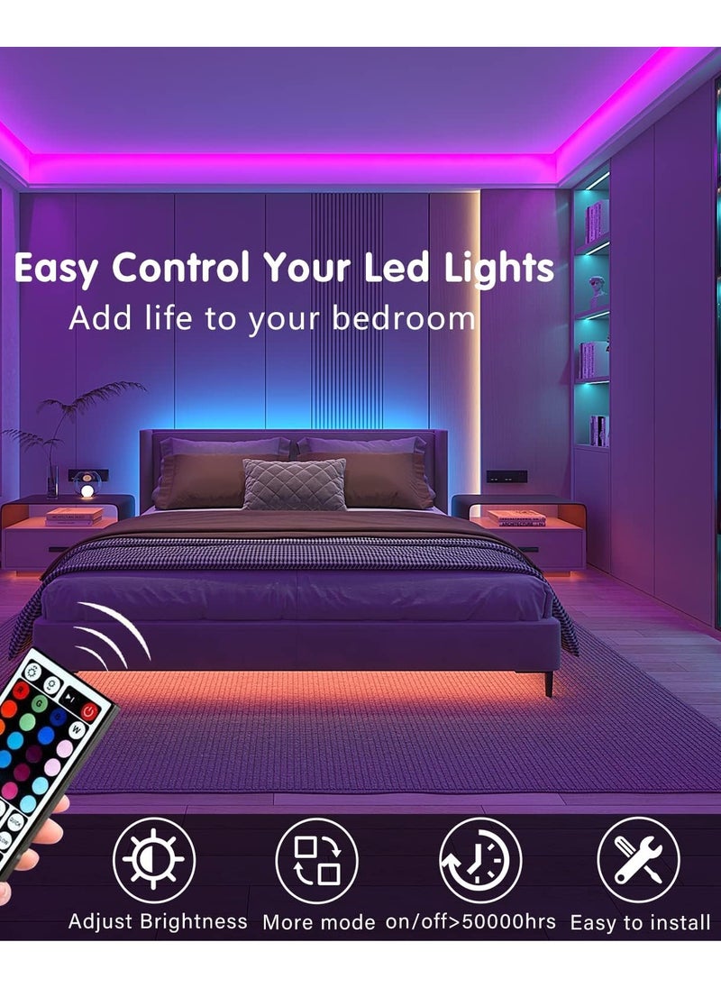 RGB LED Strip Lights for bedroom - Multicolor with Remote Plastic USB Powered, Waterproof, Perfect LED lights for Bedroom, TV, Desktop PC, Fish Tank Decoration. Wall Strip Lights, 2m, 5m, 10m Multicolour, Ramadan Decoration Light, Ramadan Lighting - pzsku/ZA0D2F6ABC4F71704394EZ/45/_/1718036925/84e9e2dd-f933-4b36-a9b6-110f190ea062