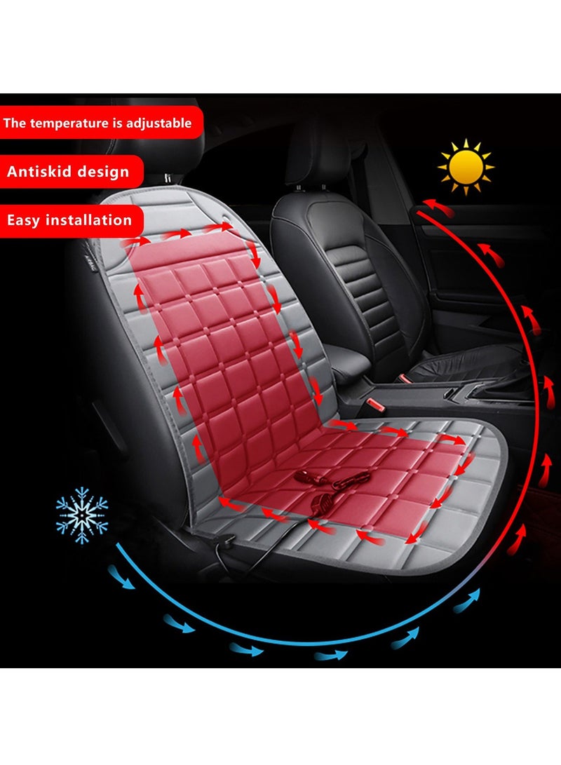 غطاء مقعد السيارة القابل للتعديل درجة الحرارة مع عزل مقاوم للهب، سلك سبيكة سريع التسخين، تصميم مضاد للانزلاق، راحة الشتاء - Image 4