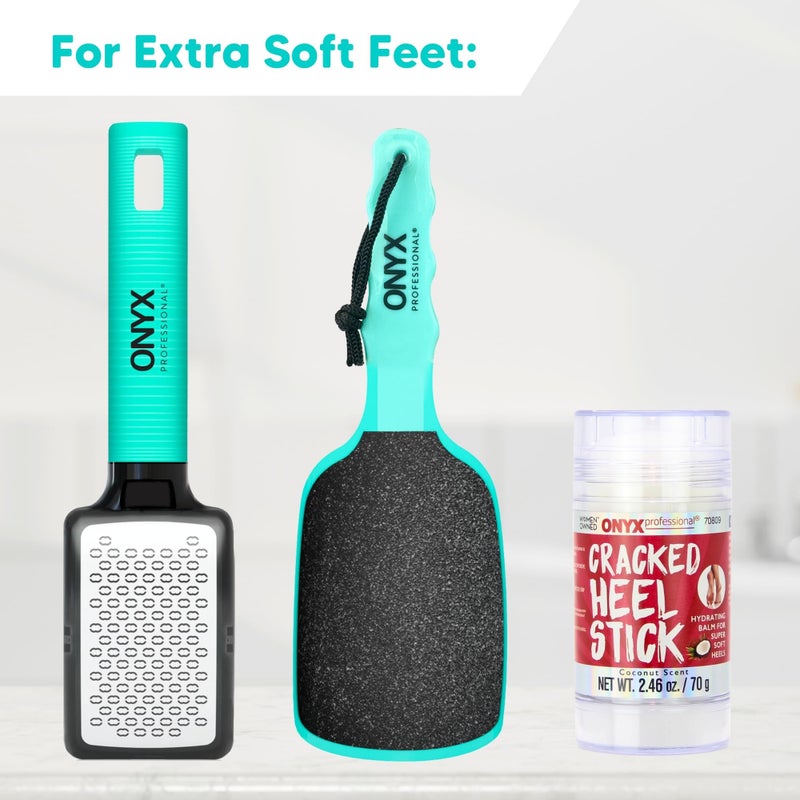 Onyx Professional Cracked Heel Repair Balm Stick for Dry Cracked Feet Treatment, Coconut Scent, 1 pack - Moisturizing Foot Balm, Rolls On, No Mess Like Foot Cream or Foot Lotion, Heel Treatment - Image 4