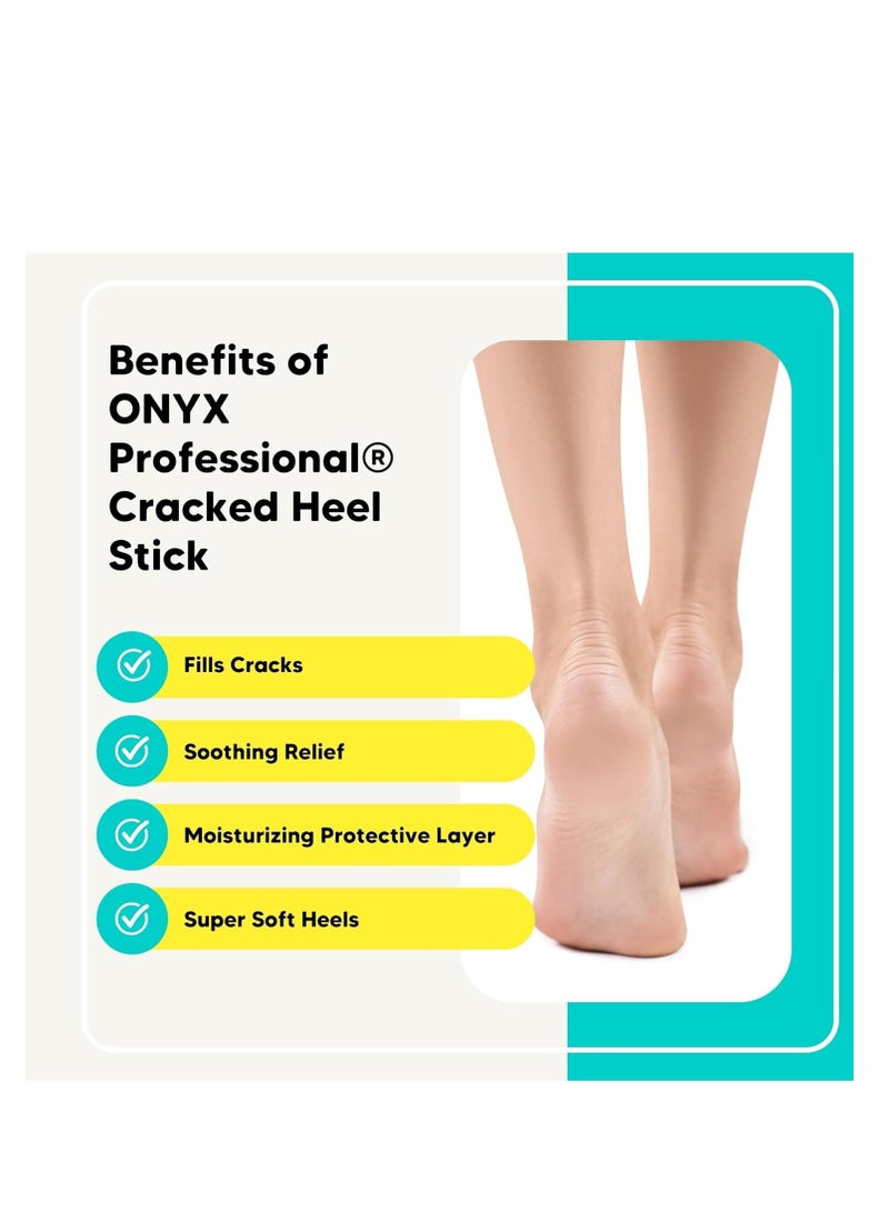 Onyx Professional Onyx Professional Cracked Heel Repair Balm Stick for Dry Cracked Feet Treatment, Moisturizing Heel Balm Rolls On So No Mess Like Foot Cream or Foot Lotion, Rescues Cracked Feet, Coconut Scent  - Image 3