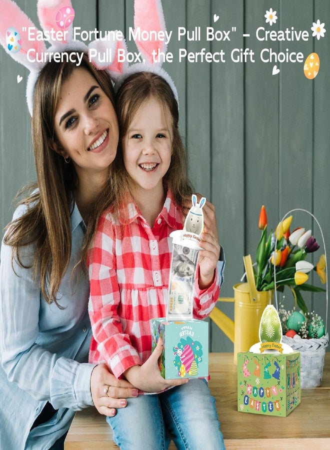 Linelglobal Easter Money Box for Cash Gift with Transparent Plastic Bag, Pull Put Money Box, Chick, Egg, Bunny 2 Pack - Image 4