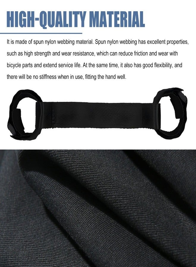 MOXRUQ Bicycle Carrying Strap, Portable Nylon Lifting Strap for Bikes, Bicycle Frame Handle Carrying Lifter, Universal Climbing Stairs Assist for Mountain Bike Road Bike (Black) - Image 3