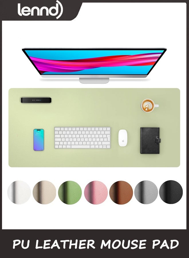 LENND Non-Slip PU Leather Mouse Pad Waterproof Laptop Desk Pad Protector, Blotter Mat, Writing and Mouse Pad for Office & Home,  40cm x 80cm, Large(Grass Green,40cm x 80cm) - Image 1