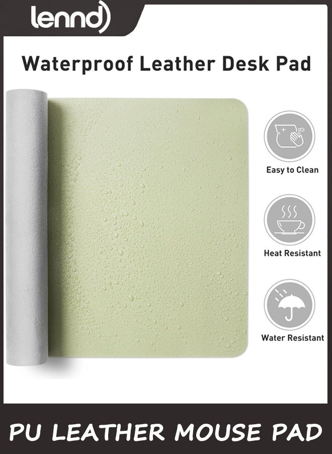 LENND Non-Slip PU Leather Mouse Pad Waterproof Laptop Desk Pad Protector, Blotter Mat, Writing and Mouse Pad for Office & Home,  40cm x 80cm, Large(Grass Green,40cm x 80cm) - Image 5
