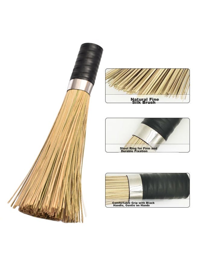 Mengting Large Bamboo Pot Scrubber, Natural Traditional Cooking Bamboo Pot Scrubber, Household Kitchen Cleaning Stove Bamboo Brush - Image 2