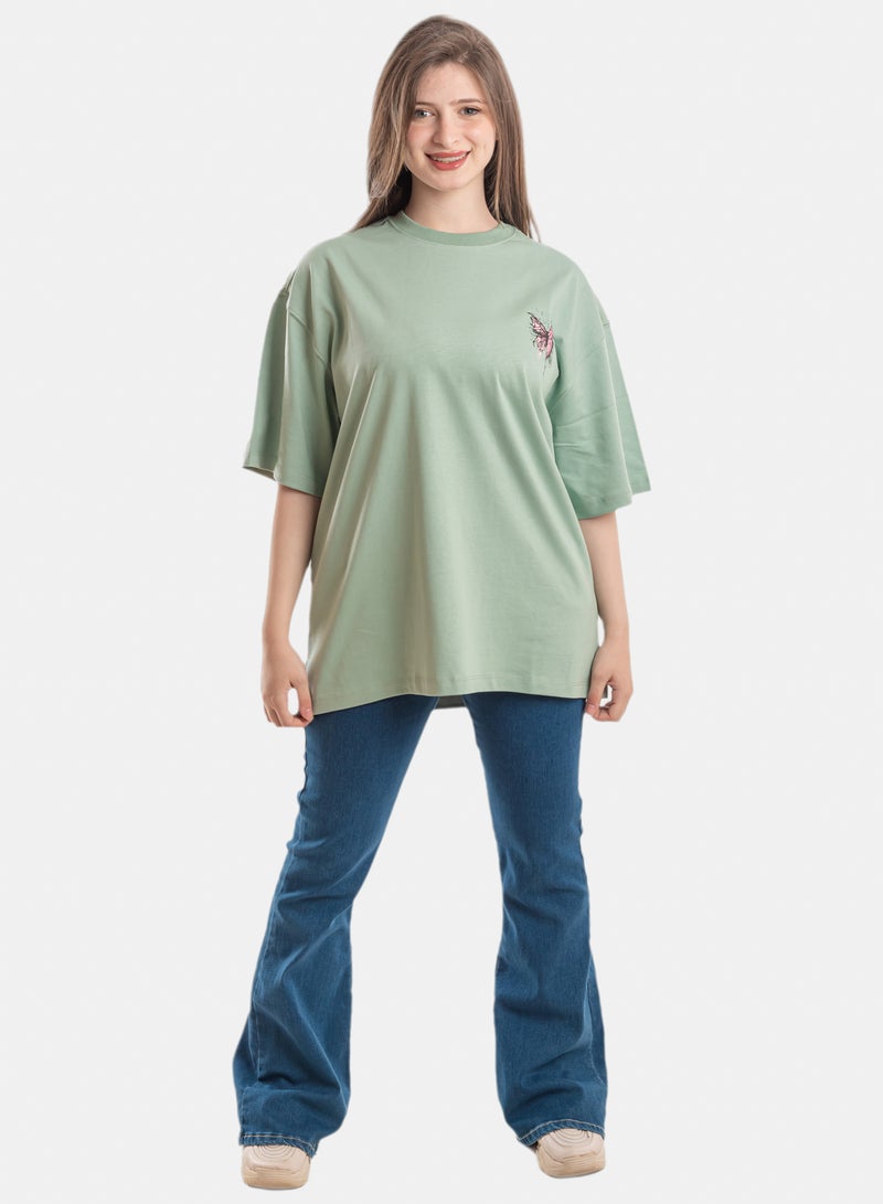 OWL T-shirt 'butterfly' Mint - Image 1