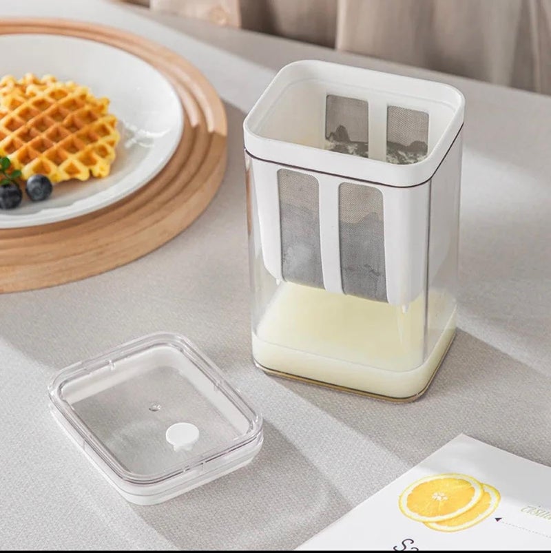 SYSVENT The Future SYSVENT The Future Yogurt Maker Curd Strainer 1100ml Greek Yogurt Multipurpose Yogurt with Fine Mesh Bag Lid Reusable Pouch Filter Kitchen Whey Separator Tools for Yogurt Juice Tea Nut Milk Cheese  - Image 5