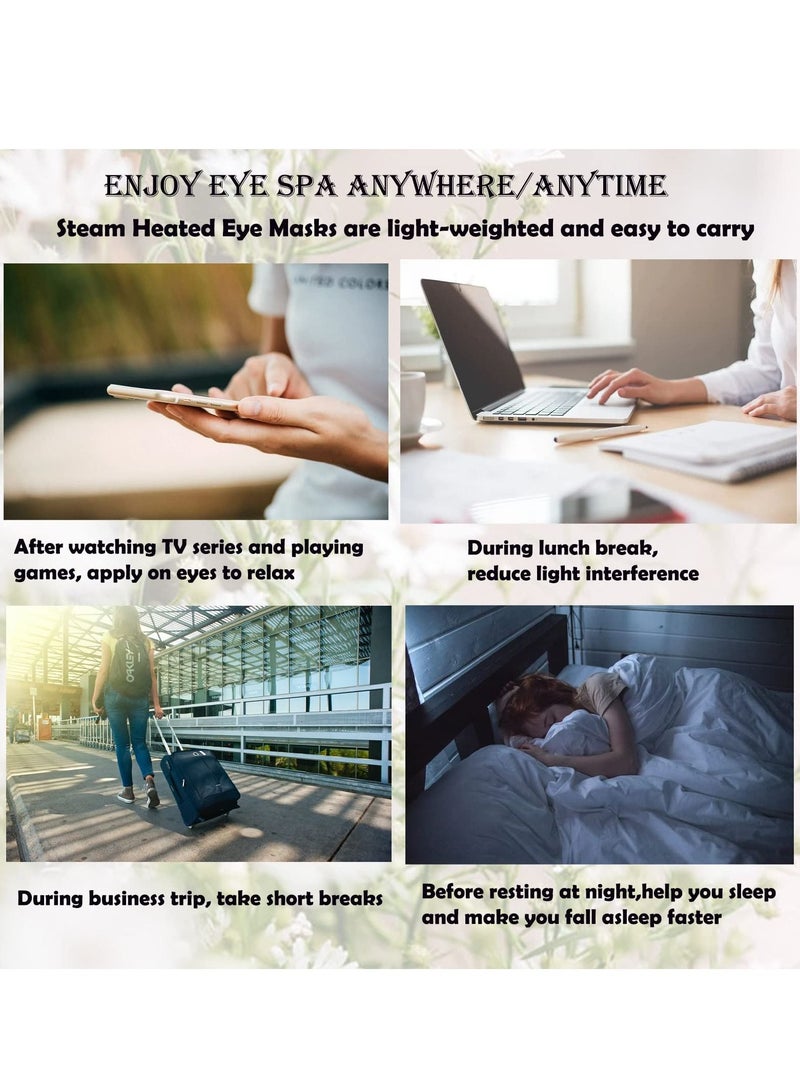 SYOSI Steam Eye Mask, 10 Packs Hot Steam Eye SPA Mask - Image 2