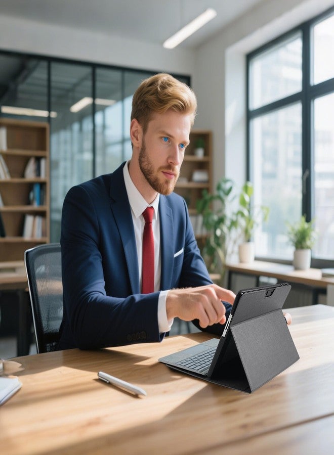 TAIKESEN Protective Case for Microsoft Surface Pro 11/Pro 10/ Pro 9, Durable Stand Support, Compatible with Type Cover Keyboard, Accessory Bag Included, Grey Color - Image 4