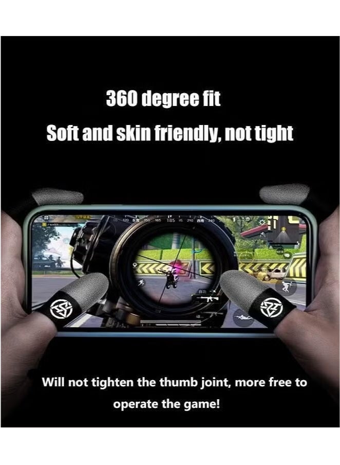 2 Pair Mobile Game Touch Screen Finger Sleeve Super Highly Sensitive Feelers Smooth Operation Sweat Absorbing Odorless Breathable Seamless Finger Sleeve For Pubg And Much Other Games Play  - Image 2