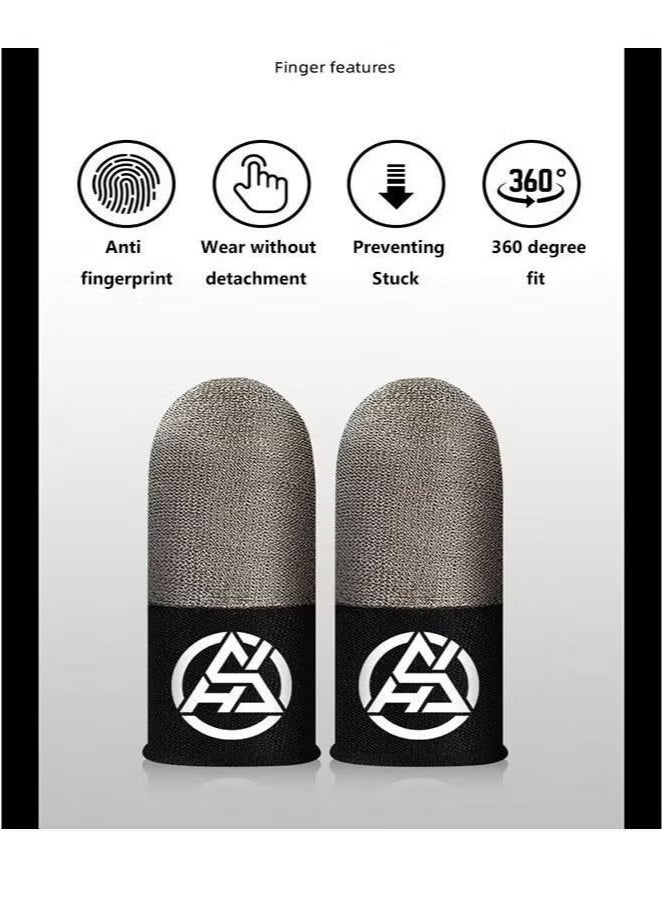 2 Pair Mobile Game Touch Screen Finger Sleeve Super Highly Sensitive Feelers Smooth Operation Sweat Absorbing Odorless Breathable Seamless Finger Sleeve For Pubg And Much Other Games Play  - Image 3
