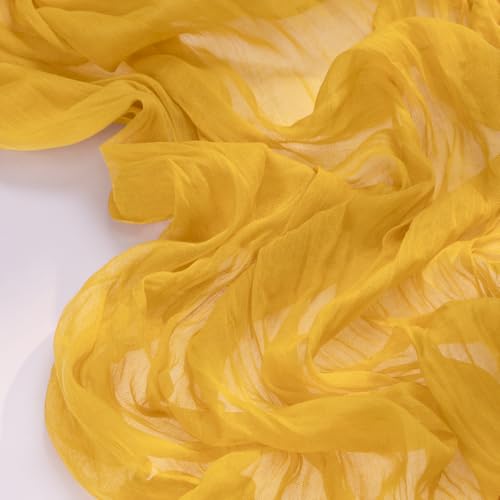 Socomi سوكومي قماش الجبن الأصفر الذهبي مفرش طاولة خريف عيد الشكر بوهيمي ريفي قماش 120 بوصة 10 أقدام مفرش قماش للزفاف حفلة استقبال المولود عيد ميلاد ديكور منزلي زينة العطلات - Image 2