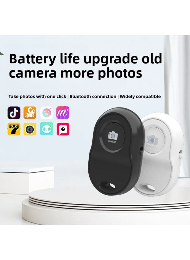 Private Model Bluetooth Selfie Android/IOS System Smart Photo Wireless Remote Button Remote Control Selfie-Color:White + Pe Bag + Manual - Image 1