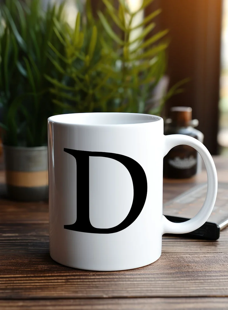 لوحة كوب سيراميك  أونصة بتصميم حرف  على الجانبين